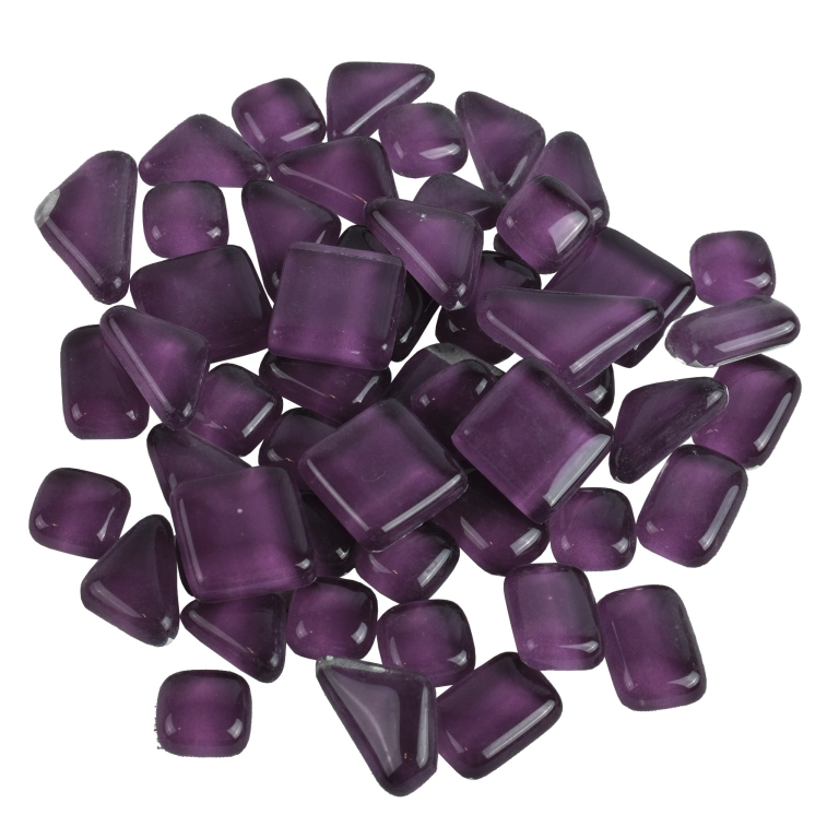 Soft Glas Polygonal Helder Paars 100 gr