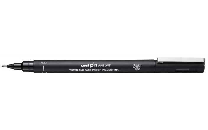 Uni Pin Fineliner Black 1.0 mm