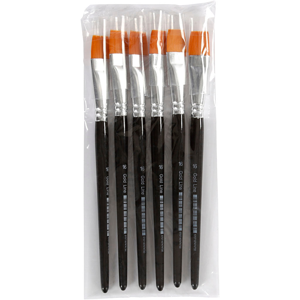 CC Gold Line Penselen Plat 16 6 stuks