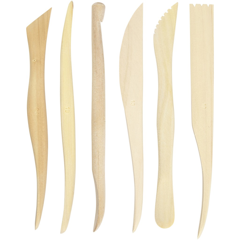 CC Wooden Modelling Tool Set 6 pieces