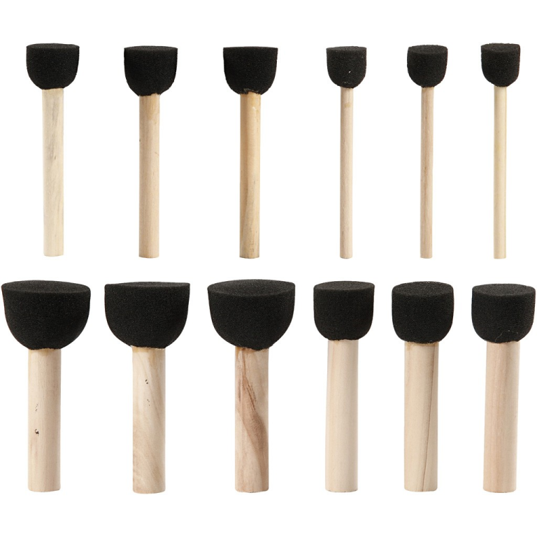 Artistline Foam Brushes 13-35 mm 12 pieces