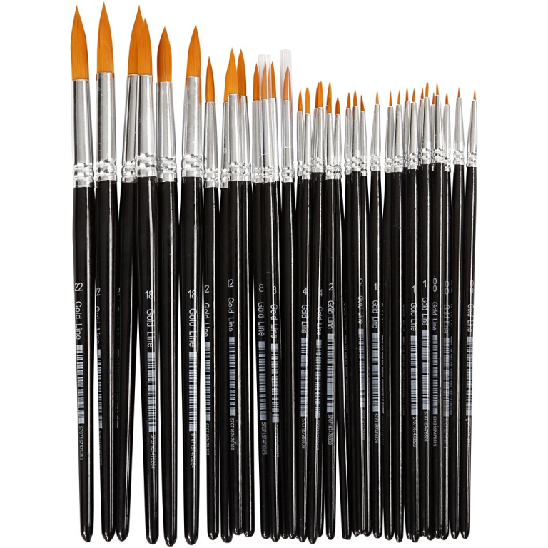 CC Gold Line Acryl Penselen All-round Rond Set 36 stuks