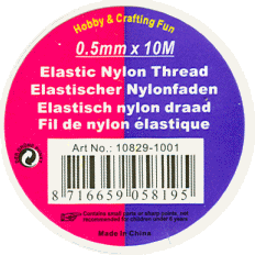 Elastischer Nylonfaden 0,5 mm Transparent 10m