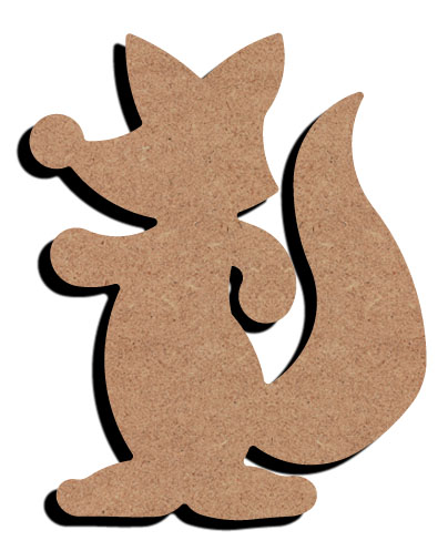MDF-Figur Lustiger Fuchs 15 cm