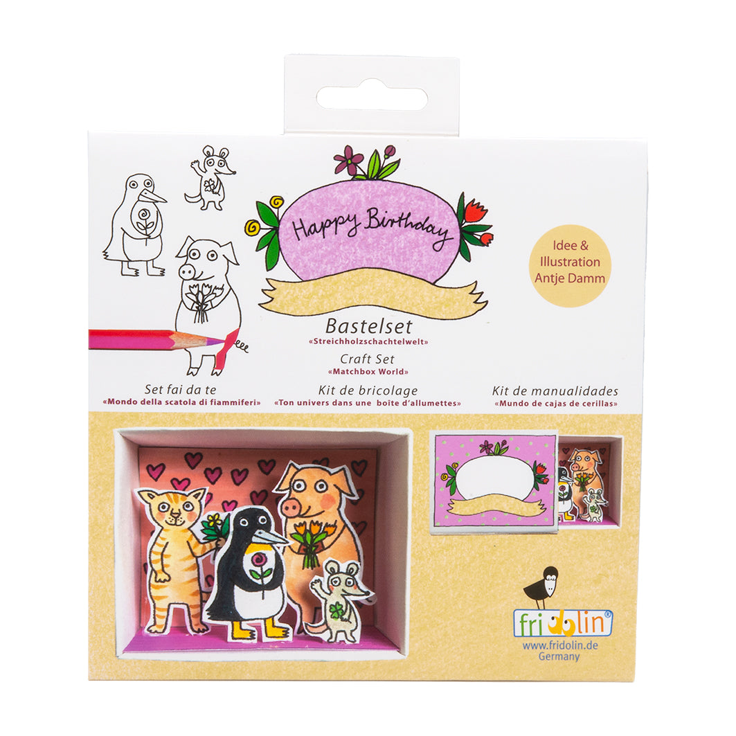 Fridolin Matchbox Craft Kit 6.6x2.8x5.2 cm Congratulations