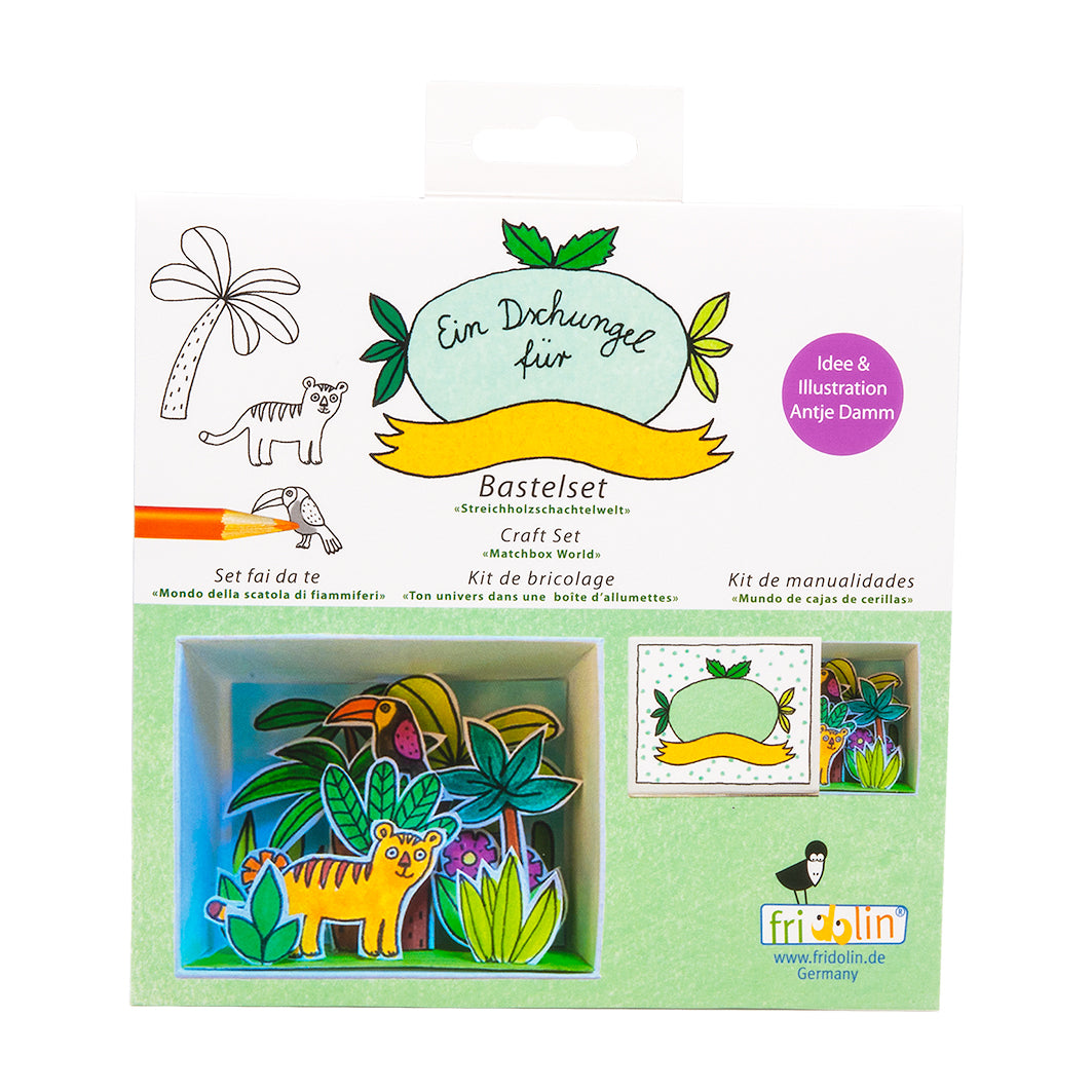Fridolin Matchbox Craft Set 6.6x2.8x5.2 cm Jungle