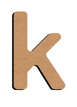 Gomille MDF-Buchstabe K 5 cm