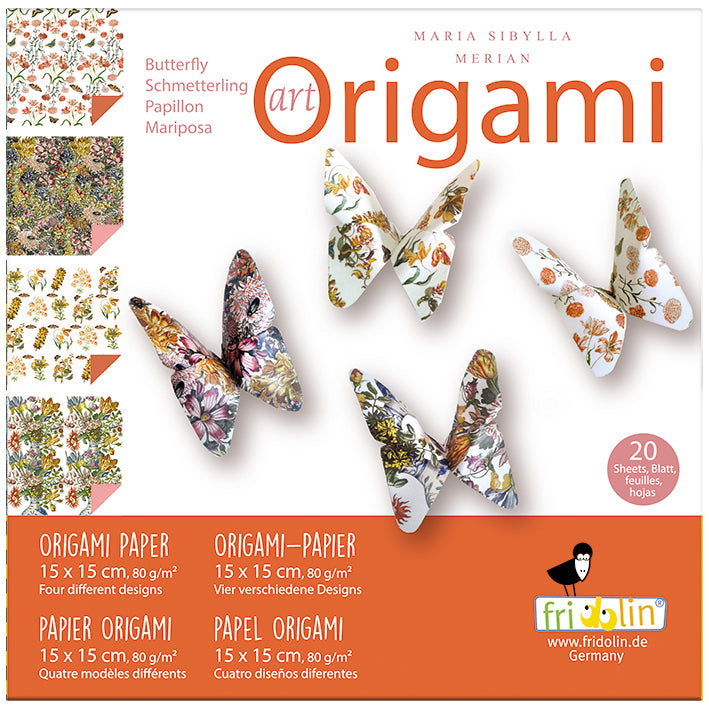 Fridolin Art Origami Set 15x15 cm 20 vel Maria Sibylla Merian