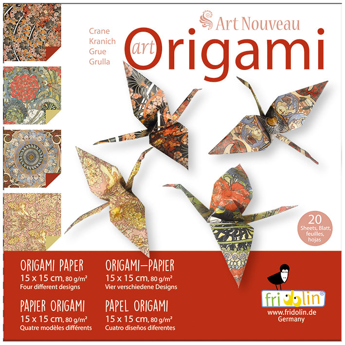 Fridolin Art Origami Set 15x15 cm 20 Blatt Jugendstil
