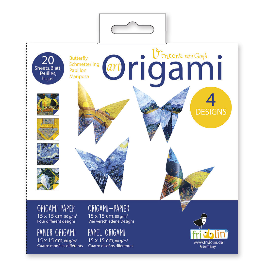 Fridolin Art Origami Set 15 x 15 cm 20 sheets Vincent Van Gogh 2nd Edition