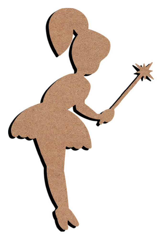 MDF Fairy Figure with Wand 58 cm