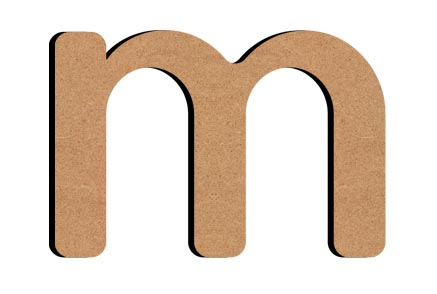 Gomille MDF-Buchstabe M 5 cm