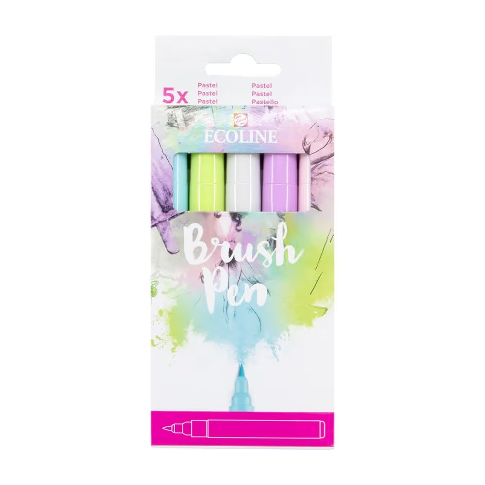 Royal Talens Ecoline Brushpen Set Pastell 5 Stück