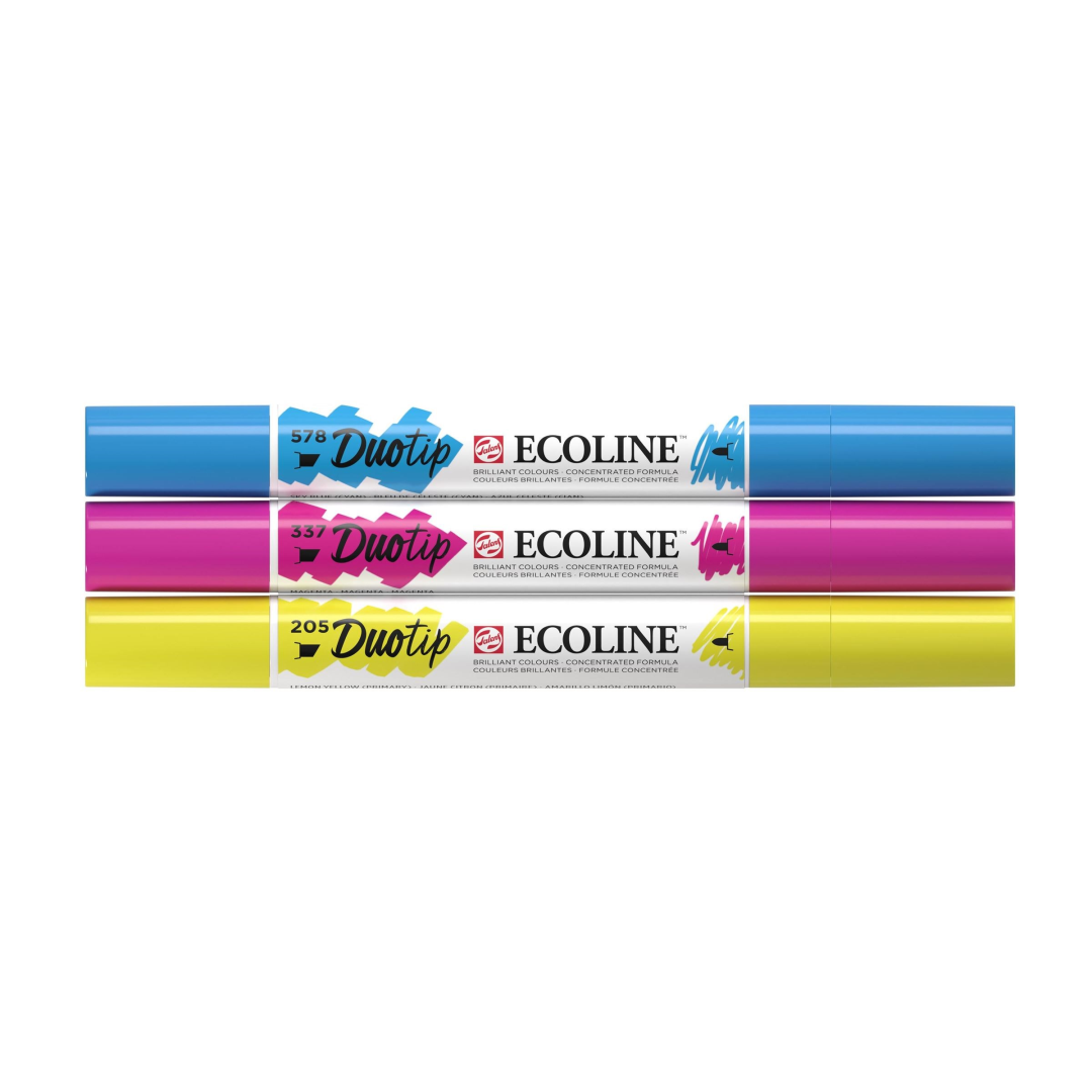 Royal Talens Ecoline Duotip Marker Set Primär, 3 Stück