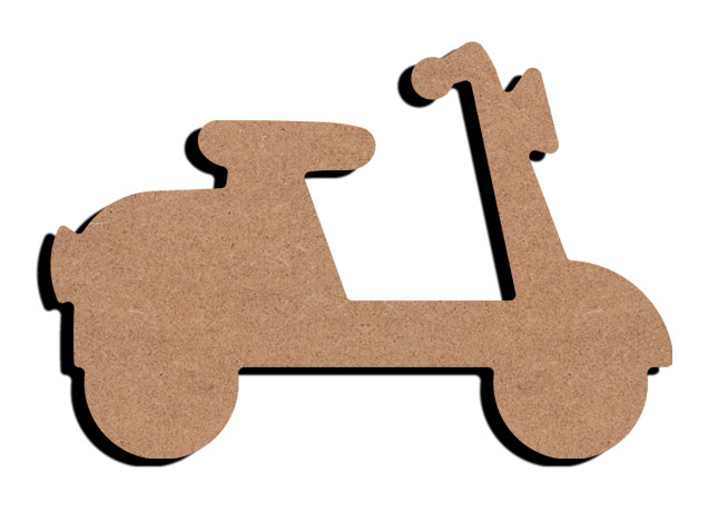 MDF Figuur Scooter 15 cm