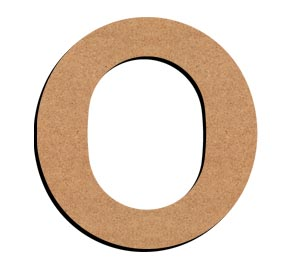 Gomille MDF-Buchstabe O 5 cm
