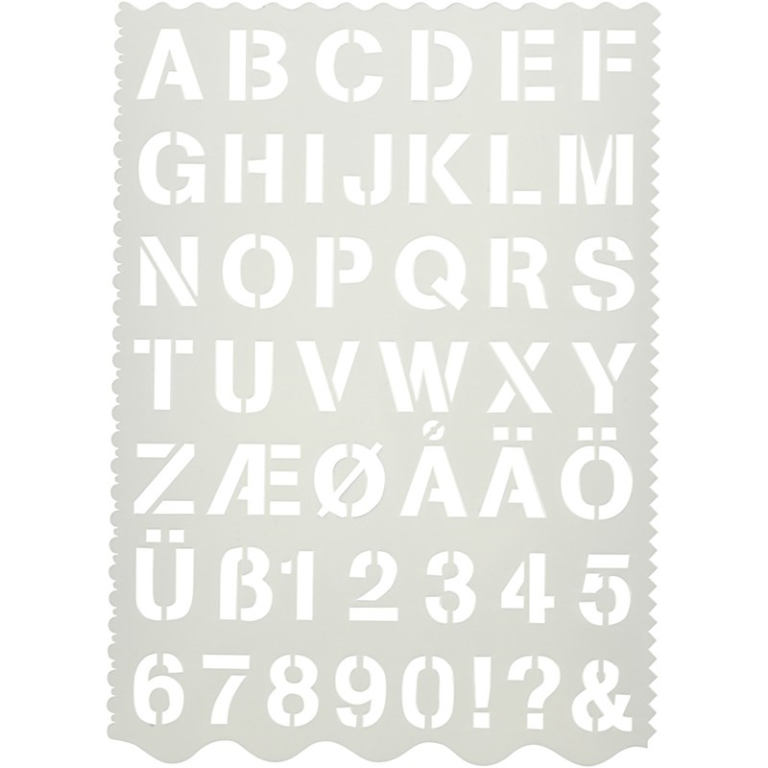 CC Stencil Alphabet 21x29cm