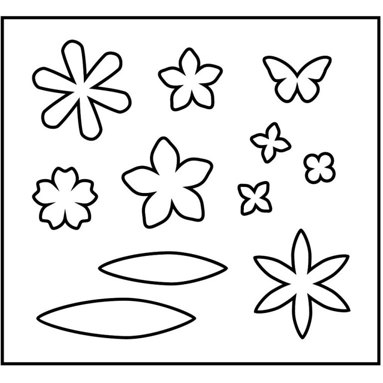 CC Blumen-Stanzschablone