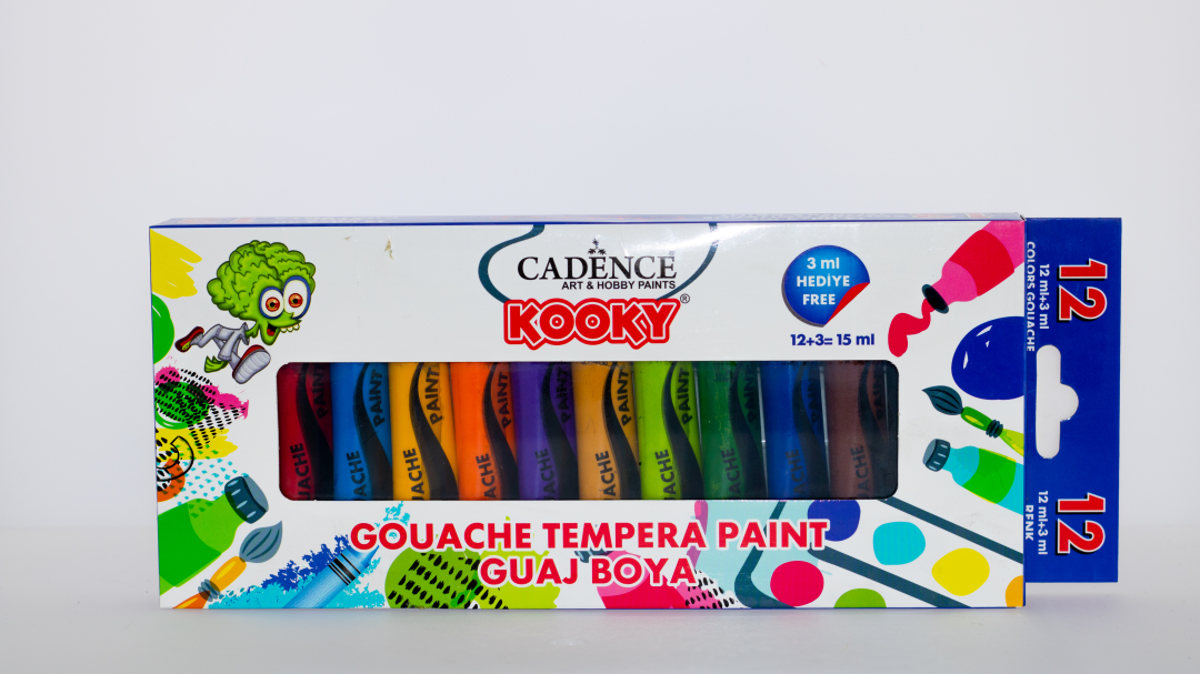Cadence Kooky Gouache Tempera Paint Set 12x15ml