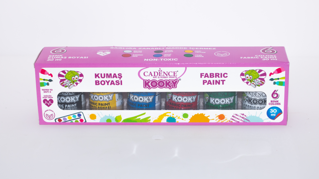 Cadence Kooky Textile Paint Set 6x30 ml