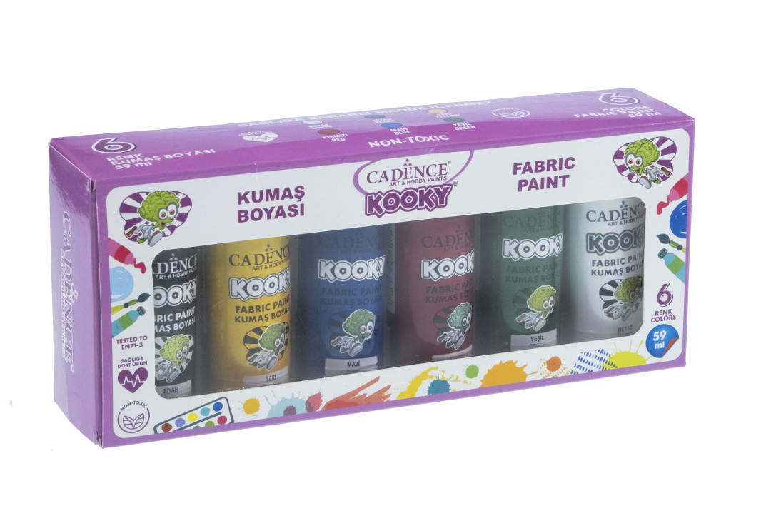 Cadence Kooky Textielverf Set 6x59 ml