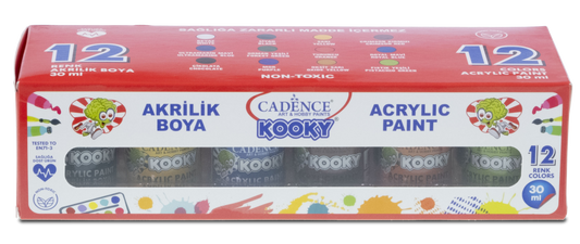 Cadence Kooky Acrylfarben Set 12x30 ml