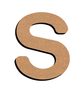 Gomille MDF Buchstabe S 5 cm