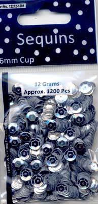 Sequins 6mm Silver 12g