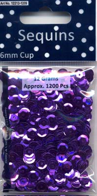 Pailletten 6 mm Lila 12g