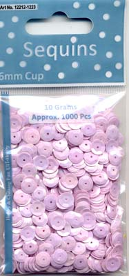 Sequins 6mm Pink 10gr