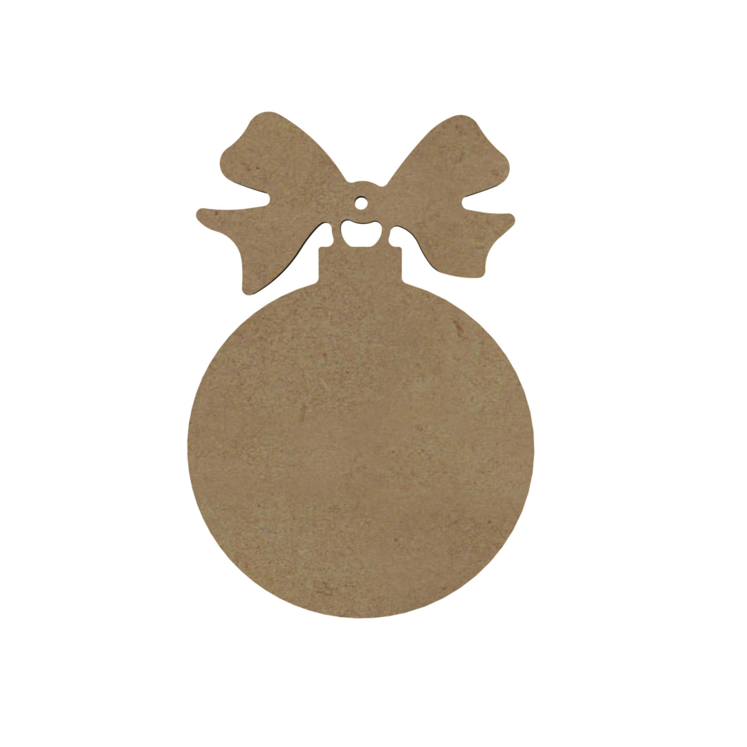 Gomille MDF Figure 11x16 cm Christmas Ornament with Bow