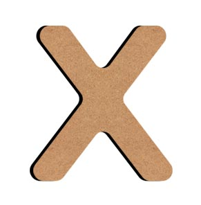 Gomille MDF-Buchstabe X 5 cm