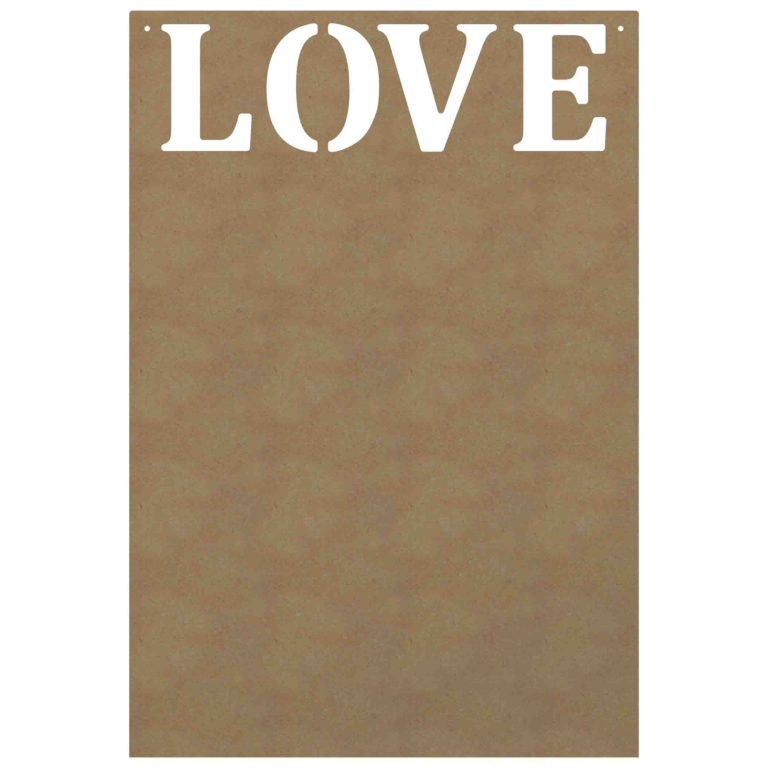 MDF Figuur Plaat Love 58 cm