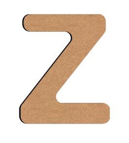 Gomille MDF-Buchstabe Z 5 cm