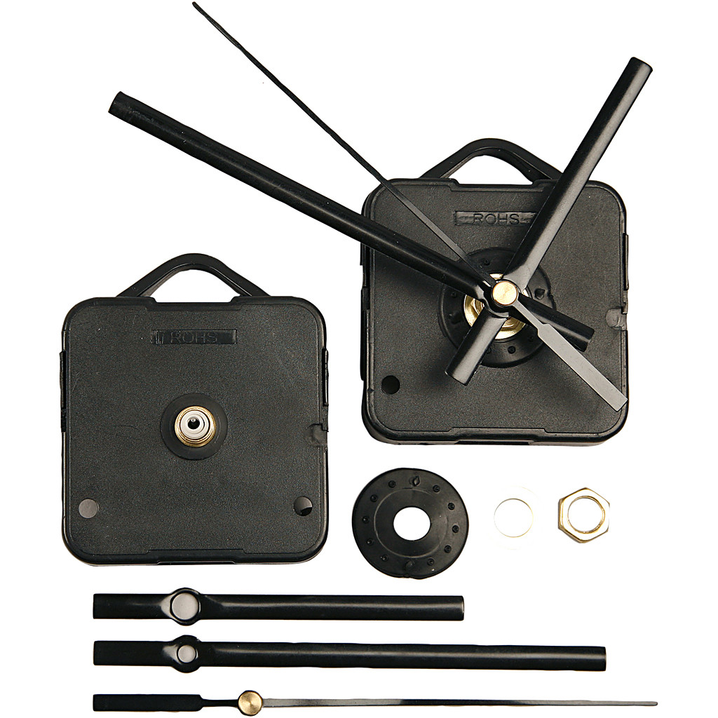 CC Clockwork and clock parts, max 10mm thick, black