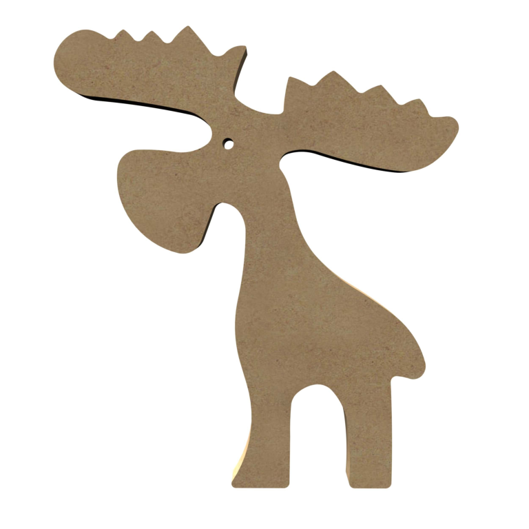 MDF Figur Stehender Elch 22x26 cm