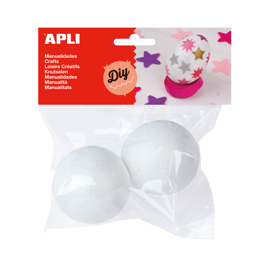 Apli Piepschuim Ballen 60 mm, 2 stuk