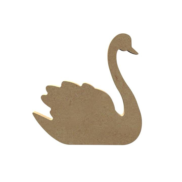 MDF Swan Figure 15 cm