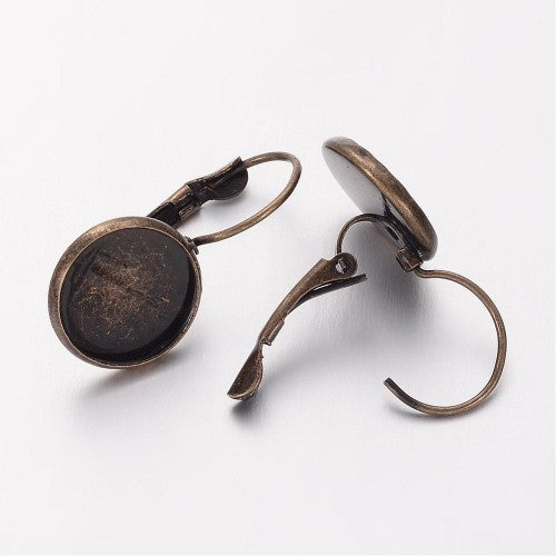 FIMO Oorbellen Bronskleur Rond Cabochon 27mm - Polymeerklei Sieraden