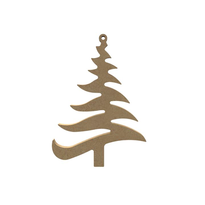 MDF Figuur Zig Zag Kerstboom 15 cm