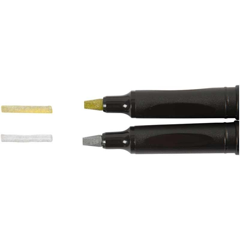 Manuskript Kalligraphie-Stifte Silber Gold 2 Stück