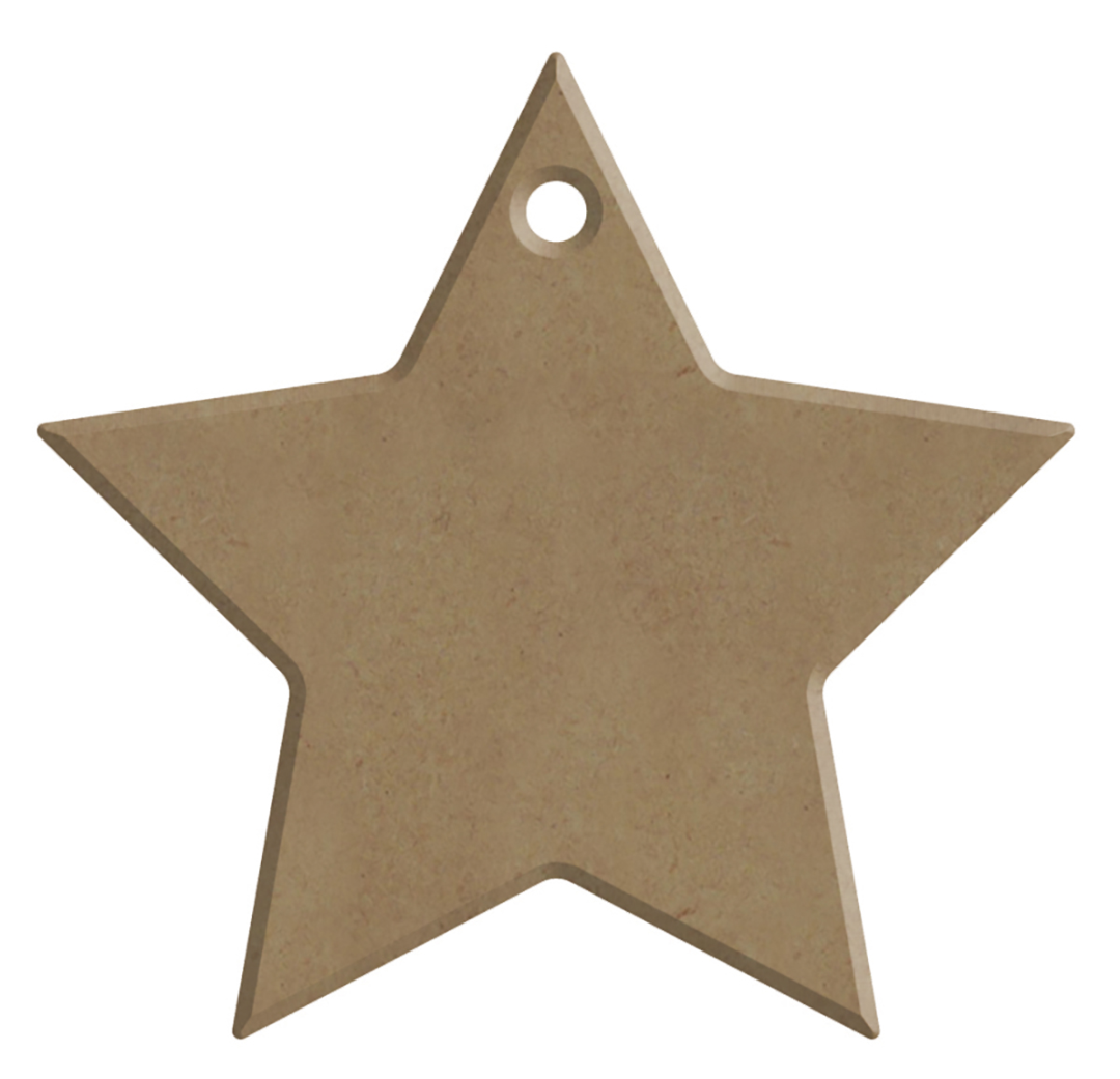 Gomille MDF Figuur 7x7 cm Ster