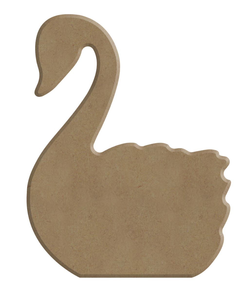 Gomille MDF Figuur 7x9 cm Zwaan