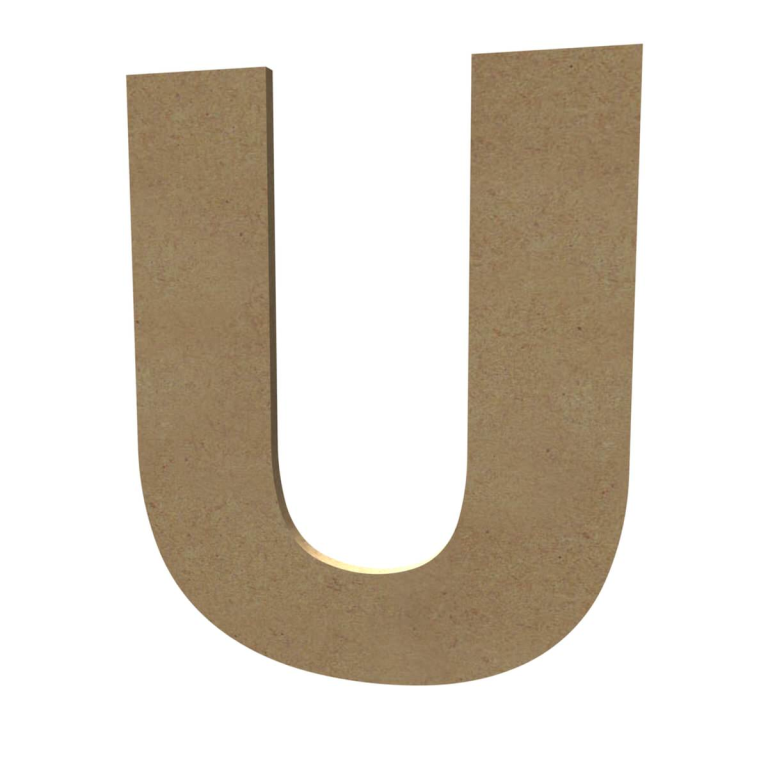 Gomille MDF Großbuchstabe U 20 cm