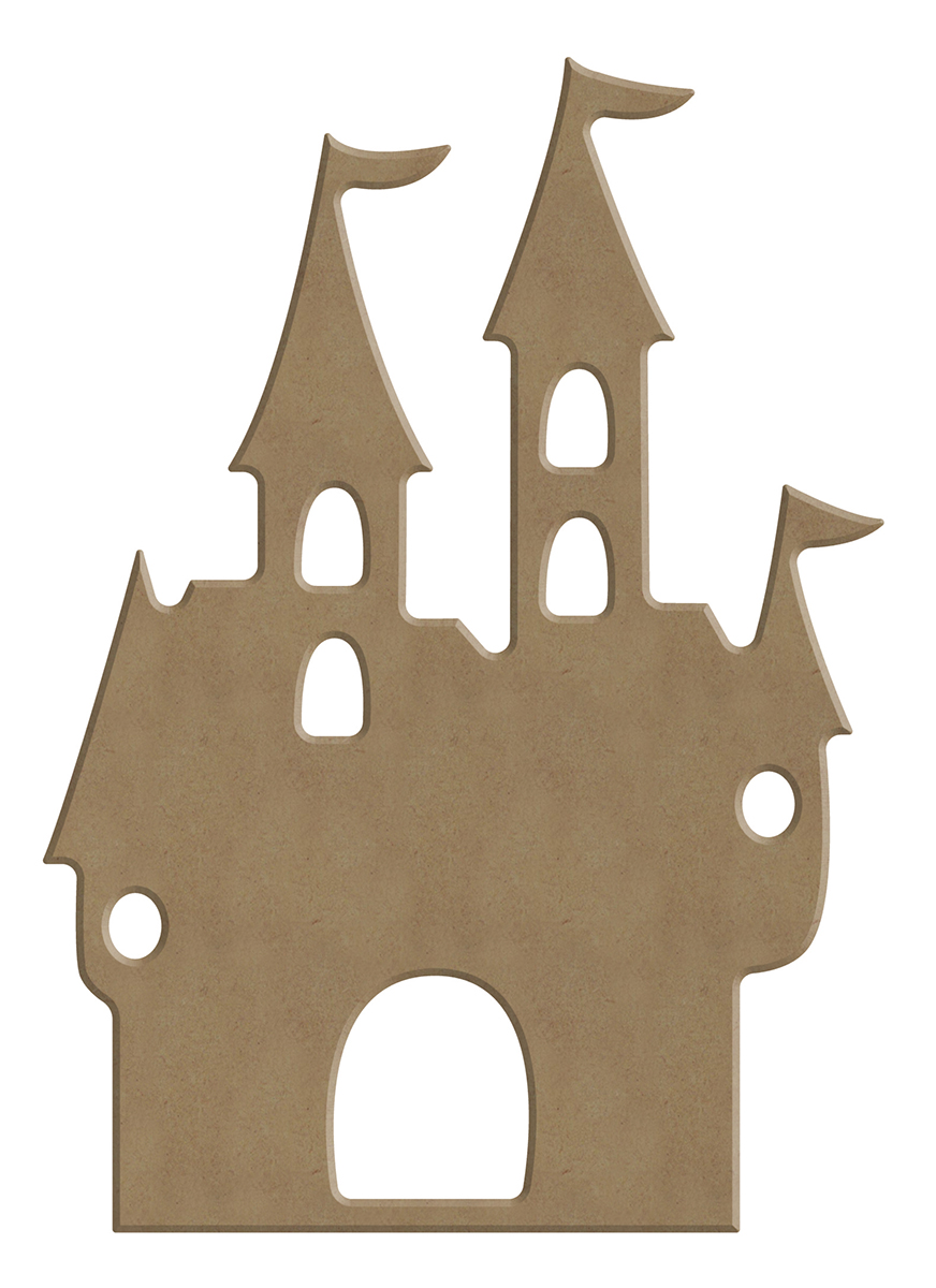 Gomille MDF Figuur 12x17 cm Prinsessen Kasteel