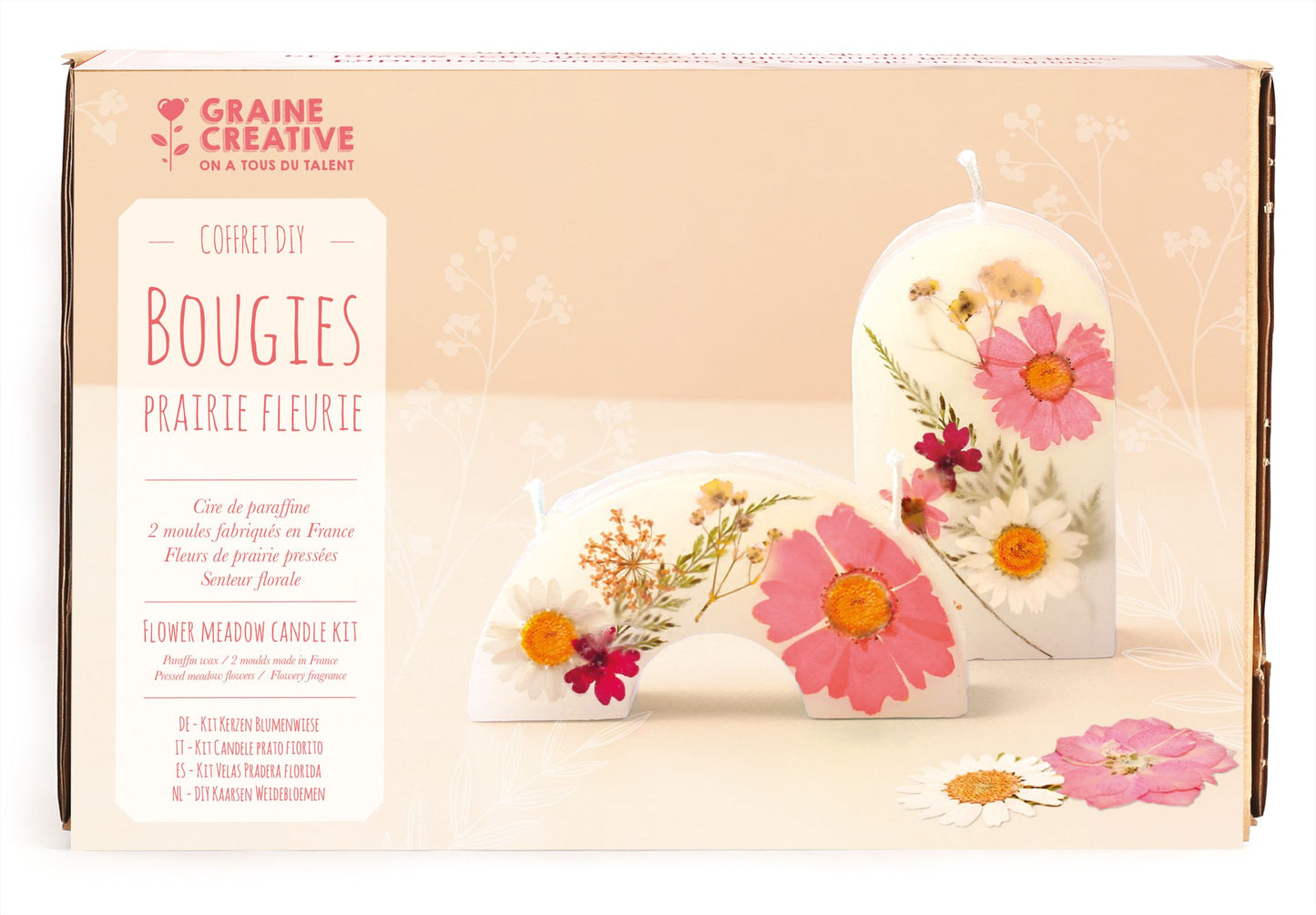 GC Kaarsen Maken DIY Set Bogen met Gedroogde Bloemen