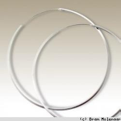 FIMO Zilverkleurige Creolen Oorbellen 80mm - Polymeerklei Accessoire