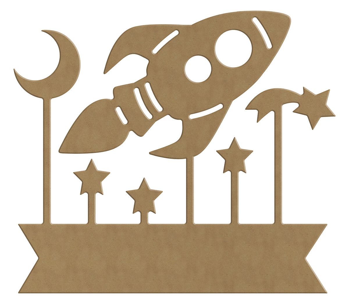Gomille MDF-Figur 29x25 cm Banner Space Weltall