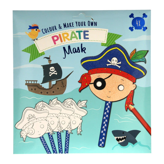 Wins Kartonnen Maskers Piraten 4 stuks