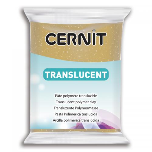 Cernit Klei Transparant Goud Glitter 56gr - Polymeerklei